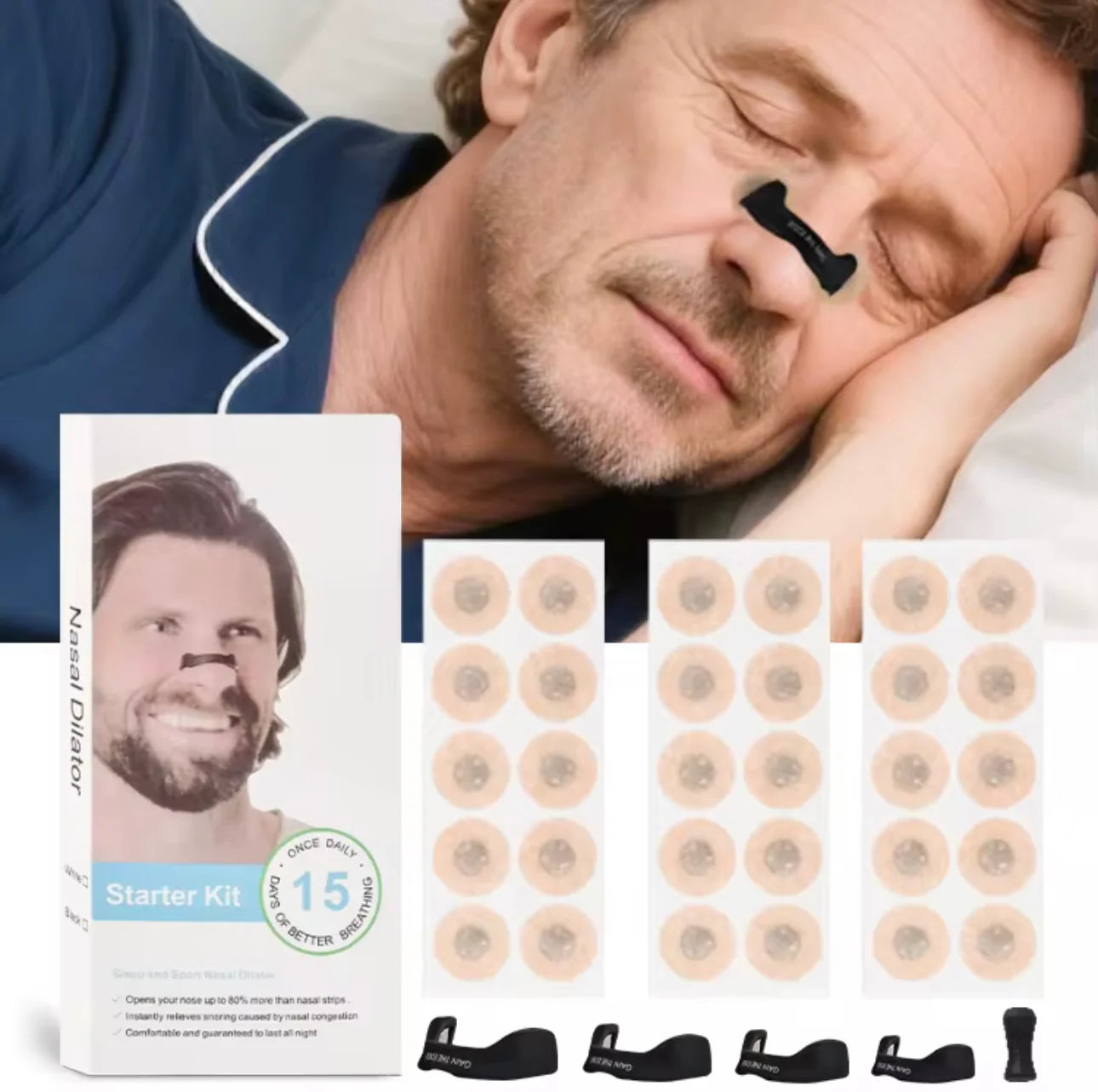 AirFlow Pro™ - Dilatador Nasal Magnético para respirar mejor día y noche