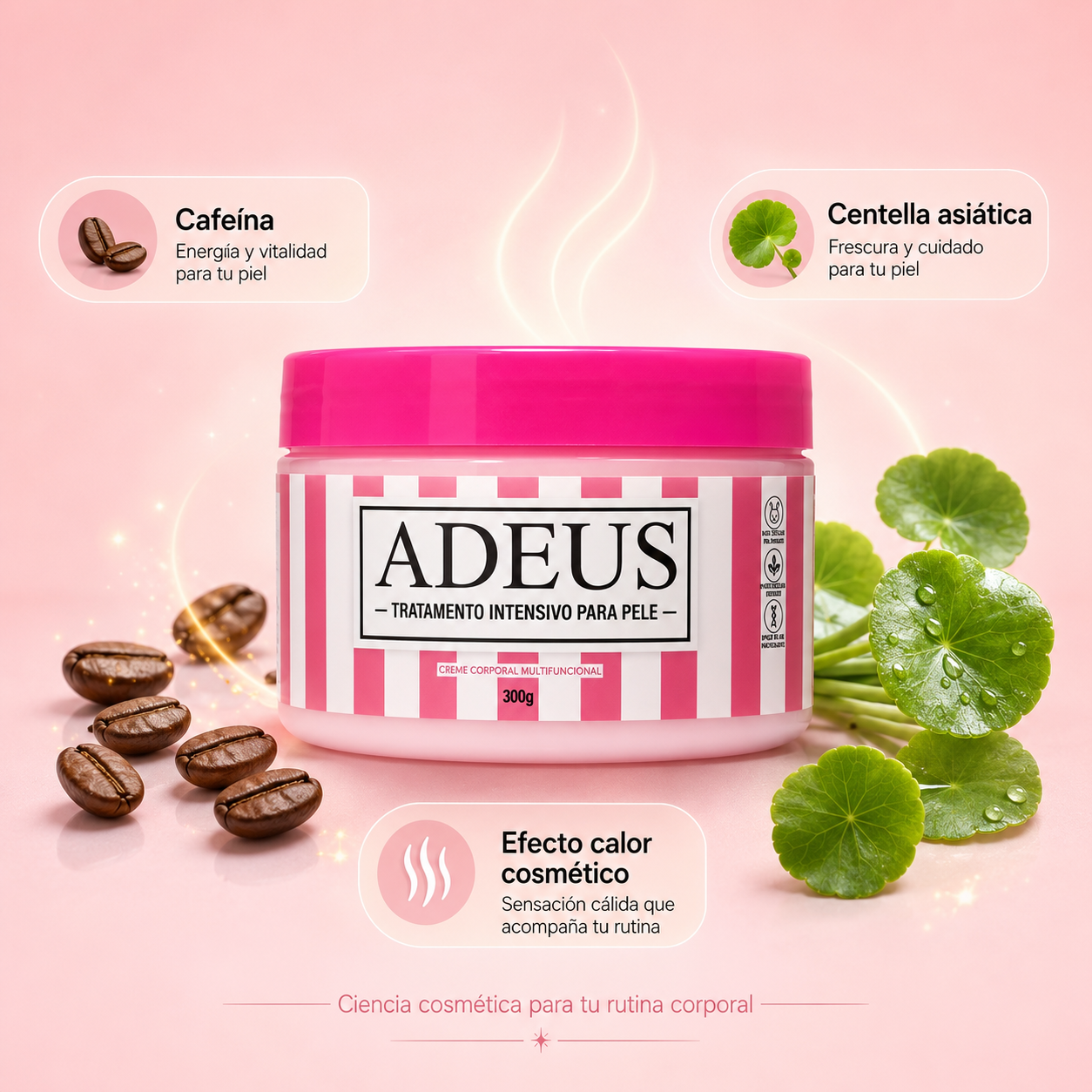 Crema Corporal ADEUS 300g | Rutina para Piel Más Suave, Firme y Uniforme