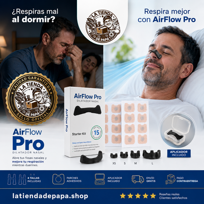 AirFlow Pro™ - Dilatador Nasal Magnético para respirar mejor día y noche