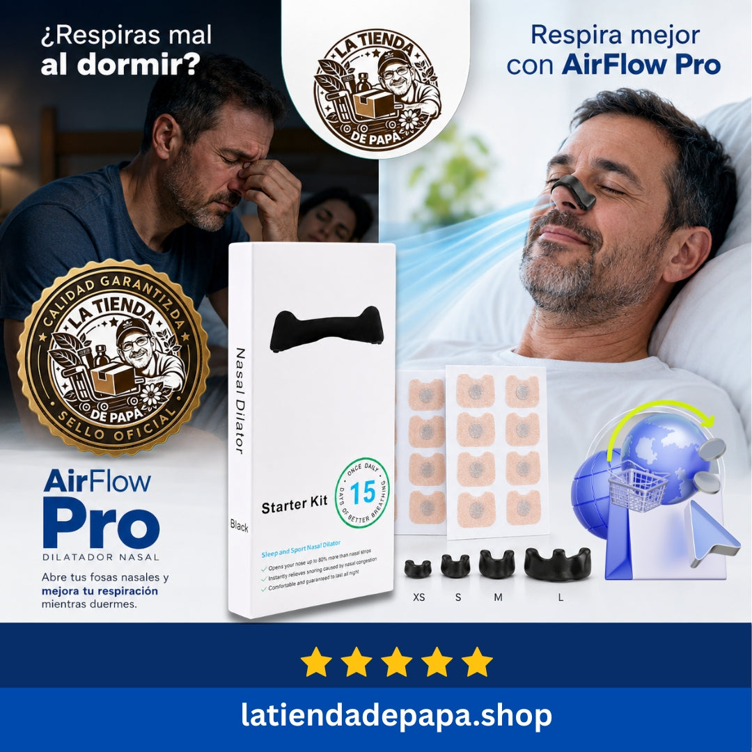 AirFlow Pro™ - Dilatador Nasal Magnético para respirar mejor día y noche